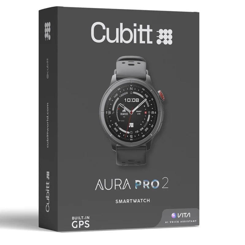 Smartwatch Reloj Inteligente Cubitt AURA Pro 2 Obsidian Black con GPS Integrado, Pantalla AMOLED 1.48" y VITA AI CT-AURAP2-1