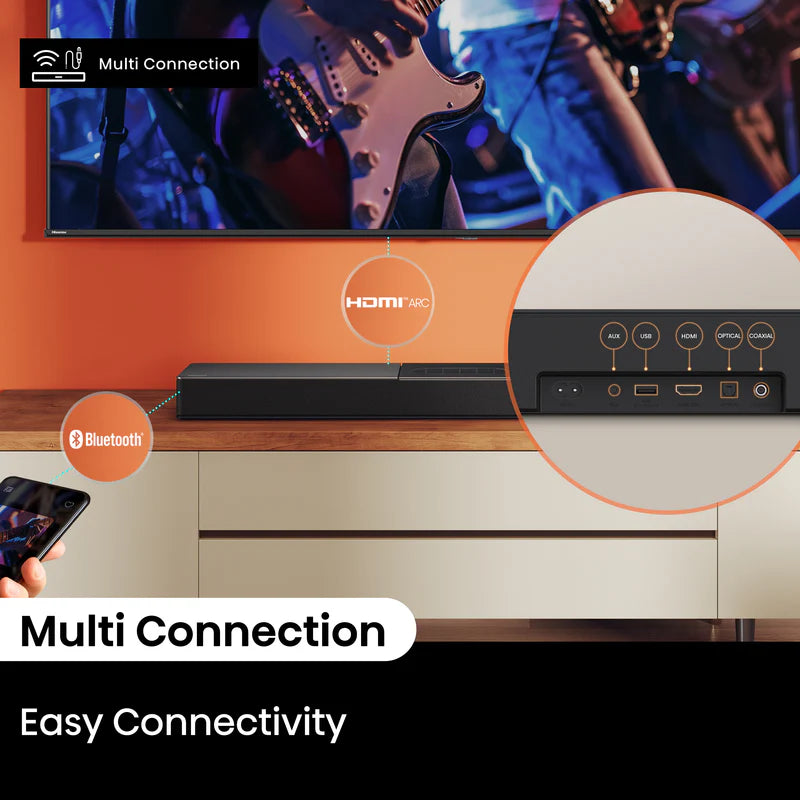 Barra de Sonido Todo en Uno 2.1 Canales con Subwoofer 240W Dolby Digital Bluetooth Hisense A620