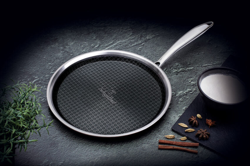 (LLEGANDO 16 DE ENERO) Sartén de Acero Inoxidable Pancake Pan 26cm Eternal Collection Berlinger Haus BH-8506N