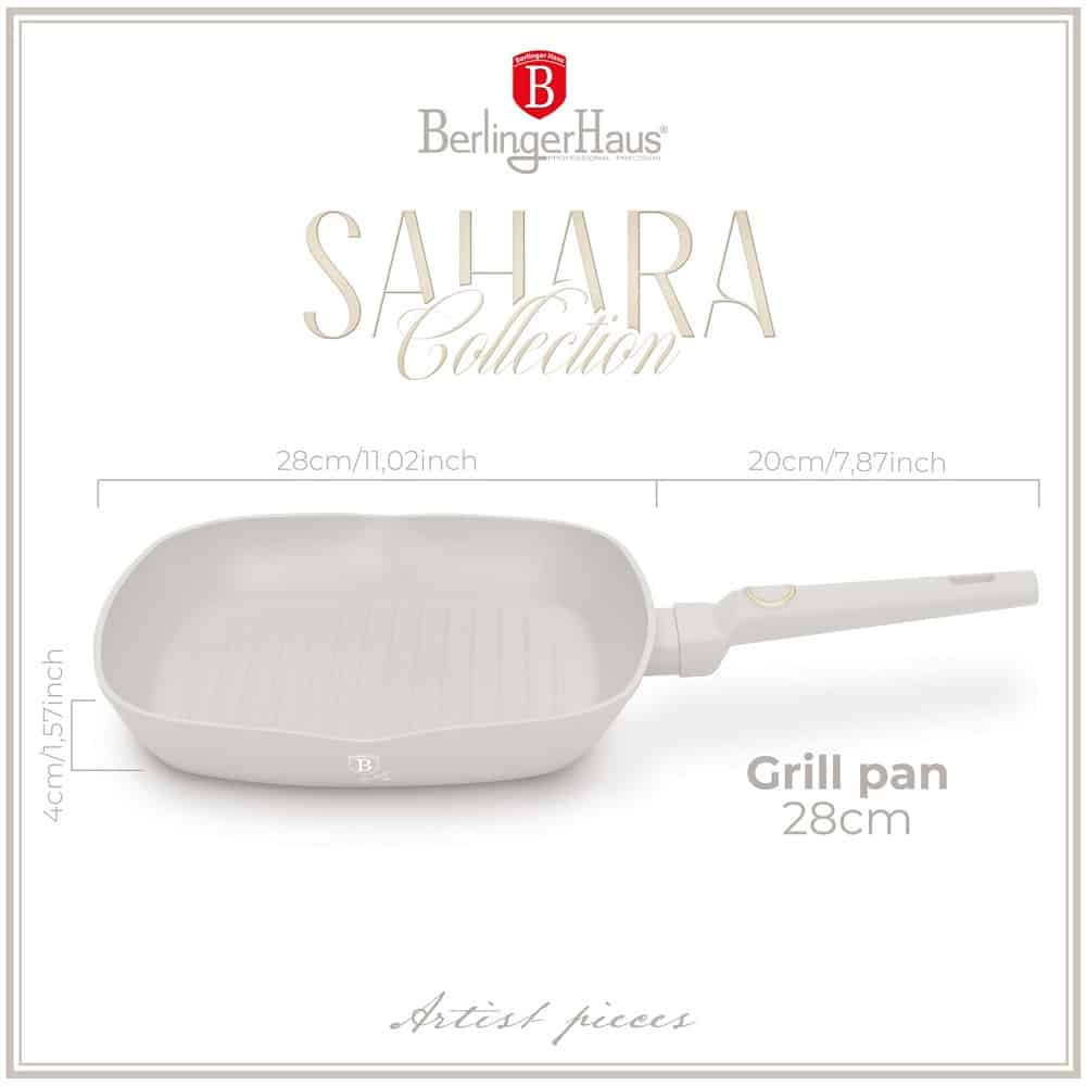 Sartén Grill Antiadherente de 28cm Sahara Berlinger Haus BH-8066
