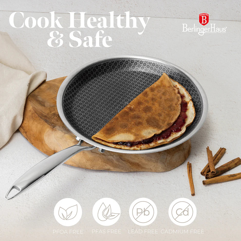 (LLEGANDO 16 DE ENERO) Sartén de Acero Inoxidable Pancake Pan 26cm Eternal Collection Berlinger Haus BH-8506N