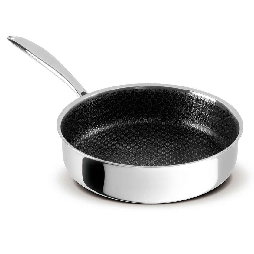 (LLEGANDO 16 DE ENERO) Sartén Hondo de Acero Inoxidable con Tapa de Vidrio 24cm Berlinger Haus