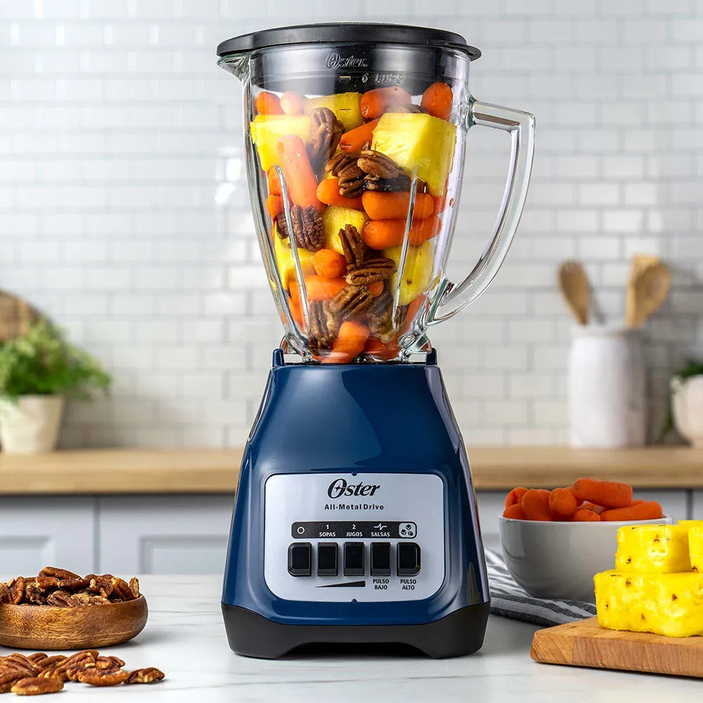 Licuadora Jarra de Vidrio 1.5L 800W 2 velocidades + Pulso Color Azul Oster BLSTKAG-LPB