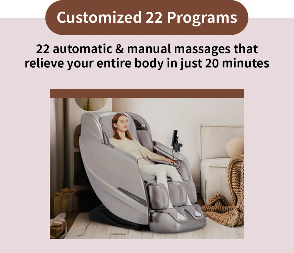 (POR PEDIDO) Sillón Silla de Masaje CUCKOO Renature CMS-E410CP 4D – 22 Programas, Zero Gravity, SL-Track y Bluetooth