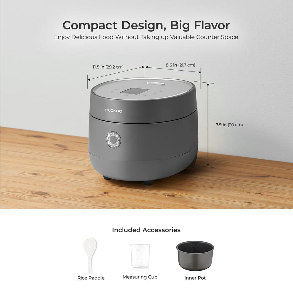Olla Arrocera Cuckoo CR-0375FG Micom 3 Tazas Gris | Rice Cooker Coreana Inteligente