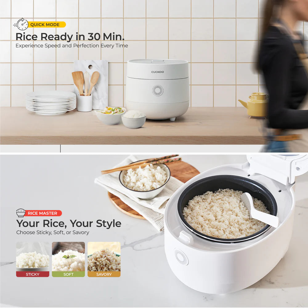 Olla Arrocera Cuckoo CR-0375FG Micom 3 Tazas Gris | Rice Cooker Coreana Inteligente
