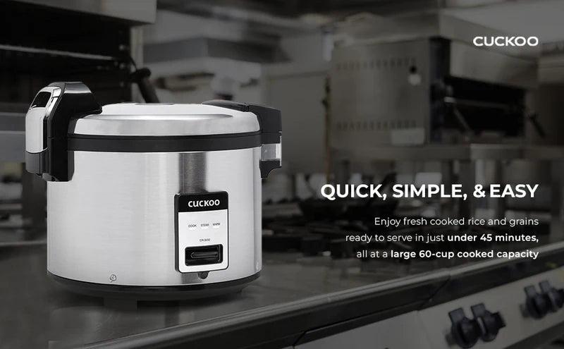 Olla Arrocera Comercial Cuckoo CR-3032 30 Tazas | Rice Cooker Profesional Coreano