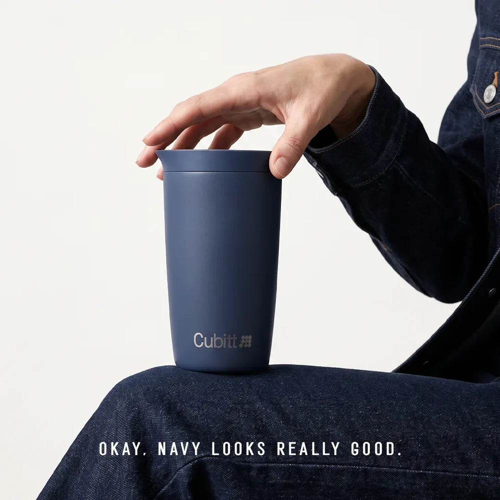 Vaso Térmico para Café Cubitt 12 oz (355 ml) de Acero Inoxidable con Interior Cerámico, Aislamiento al Vacío y Tapa Antiderrames CT-COF2N