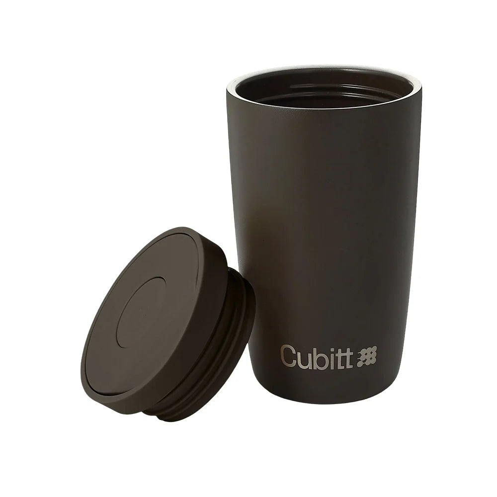 Vaso Térmico para Café Cubitt Coffee Mug 12 oz (355 ml) de Acero Inoxidable con Interior Cerámico, Tapa Antiderrames y Aislamiento al Vacío CT-COF9E