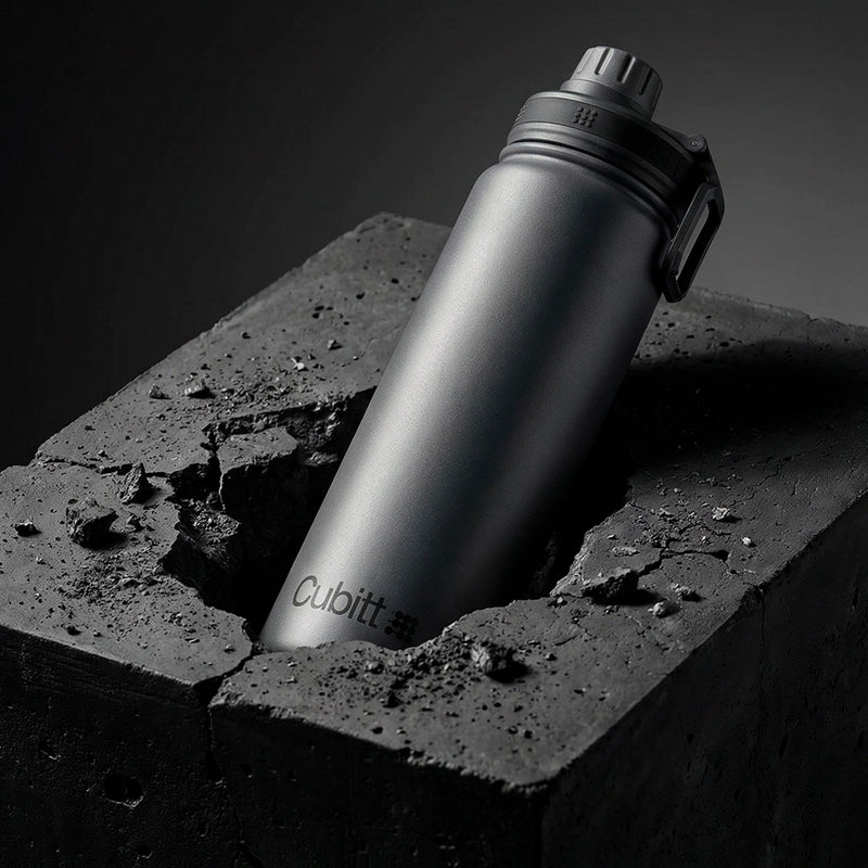 Termo Cubitt Hydro Bottle CTHB2400M-18 24 oz / 710 ml – Acero Inoxidable, Doble Pared, Color Concrete