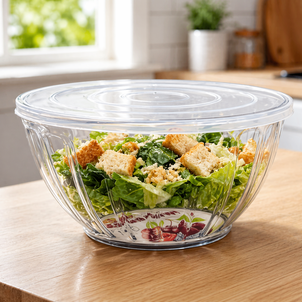 Envase con Tapa Plástico para Ensaladas 021-73544
