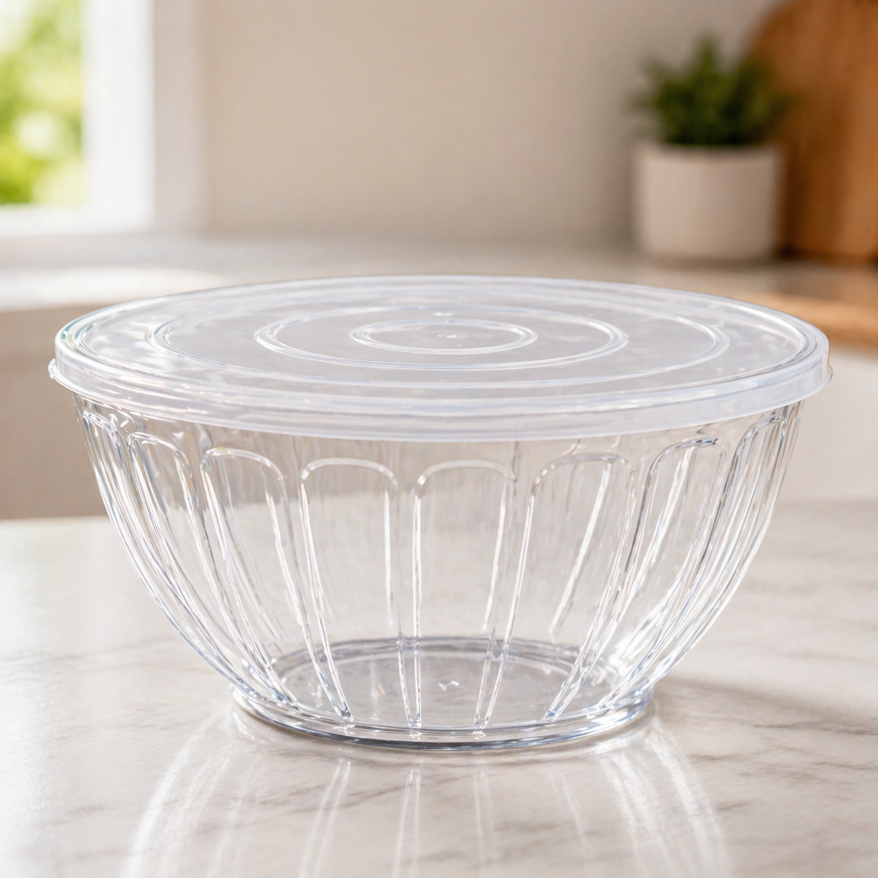 Envase con Tapa Plástico para Ensaladas 021-73544