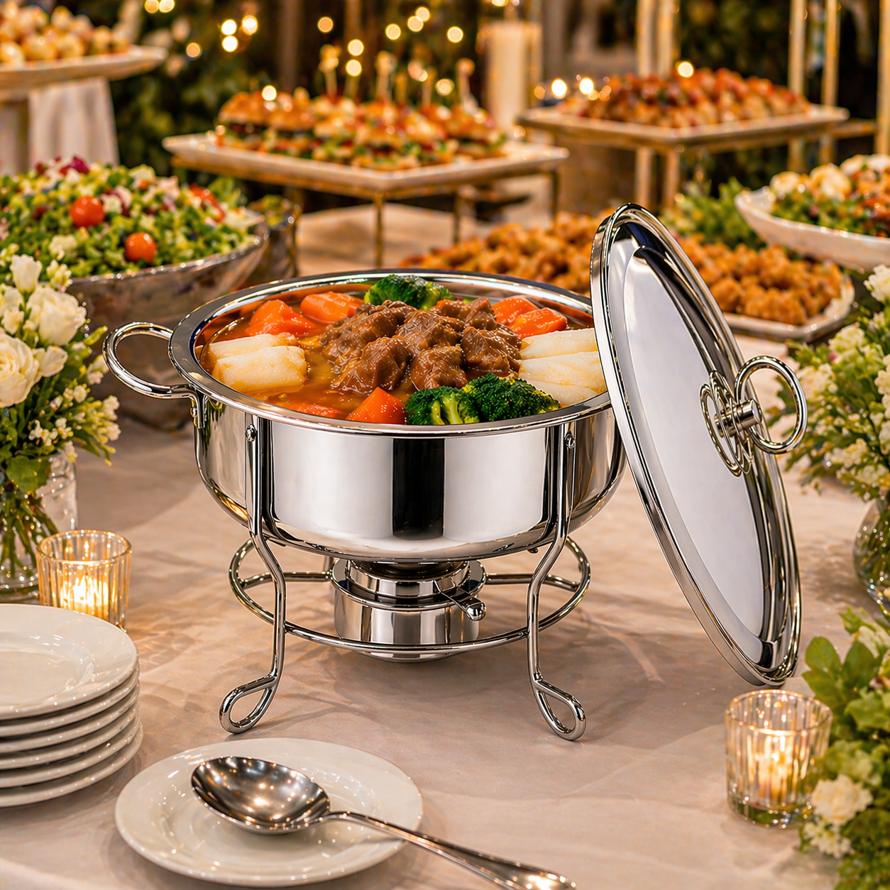 (LLEGANDO 5 DE MAYO) Chafing Dish Bandeja para Buffet 8L 60x37cm FSK11219