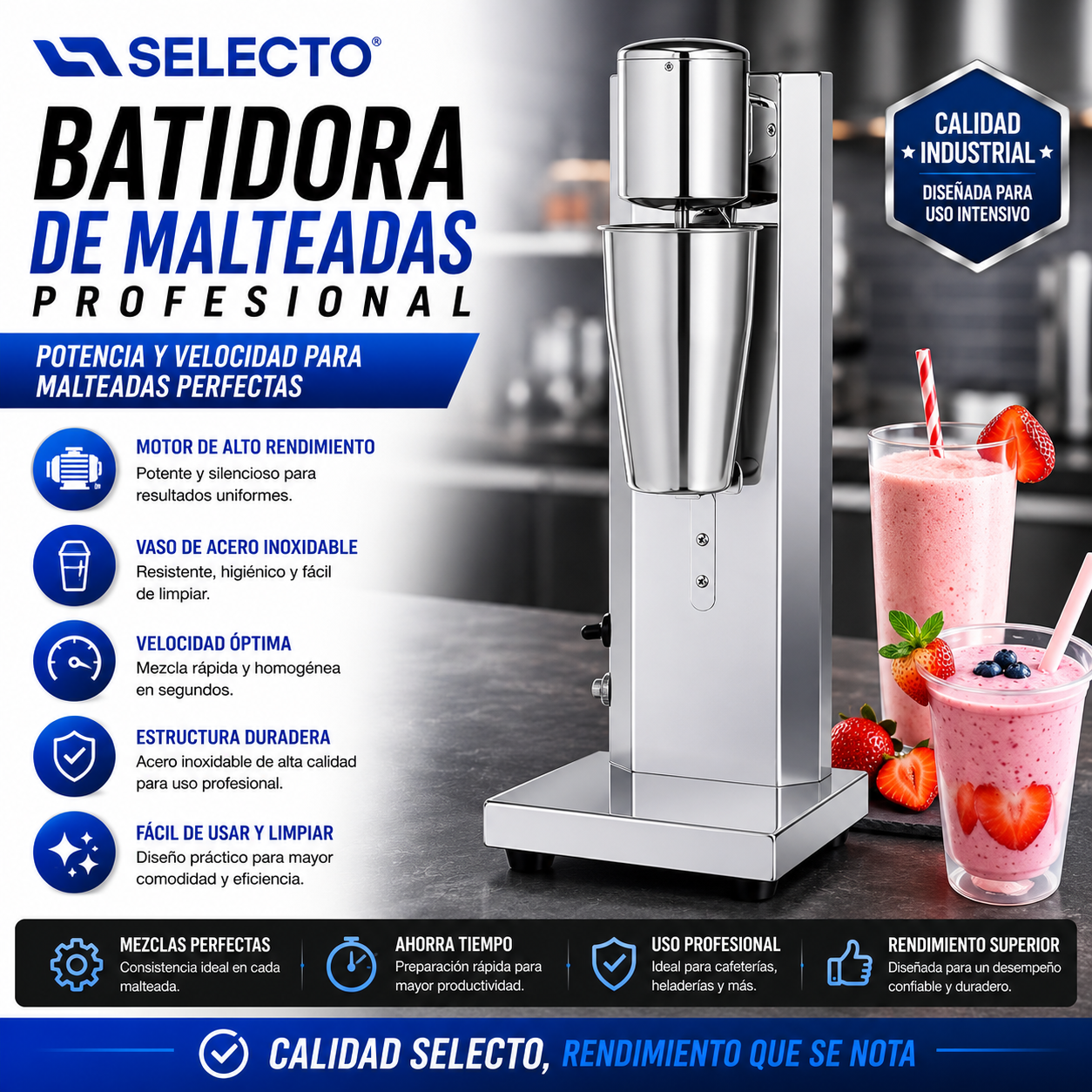 (LLEGANDO 10 DE JULIO) Máquina Malteadas de 1 Cabezal HBL-015 Milk Shaker. Batidos.