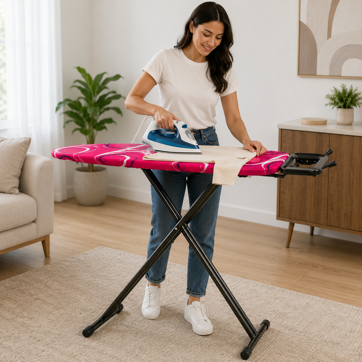 (LLEGANDO 7 DE AGOSTO) Tabla de Planchar Plegable 48 × 15" | Superficie Acolchada con Soporte para Plancha | NS-336451