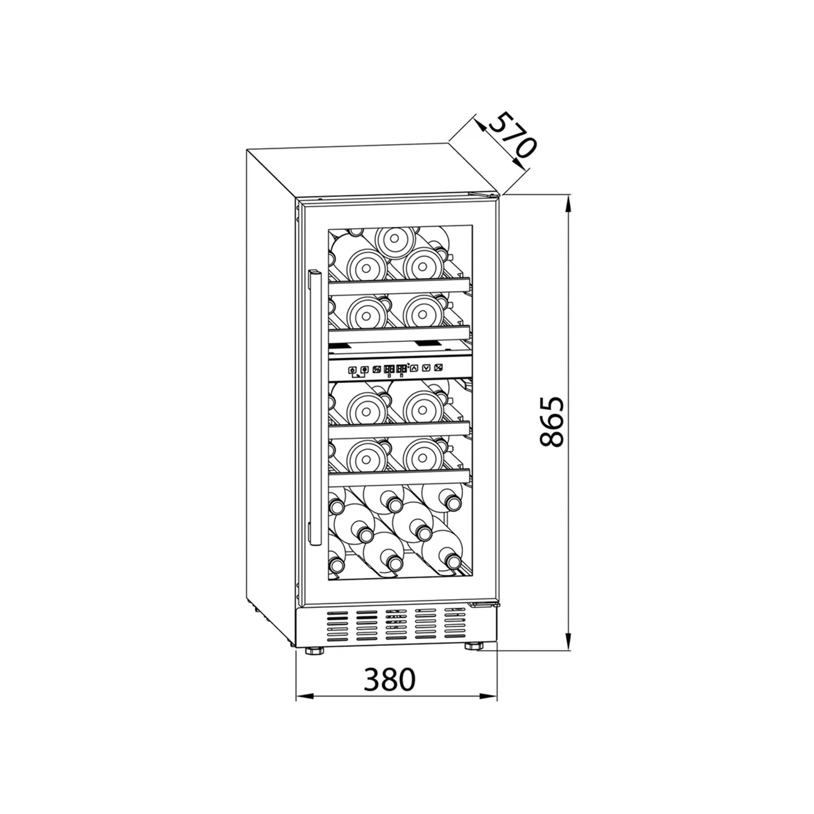 (POR PEDIDO) Vinera Empotrable 31 Botellas 82L Chiaretto 31