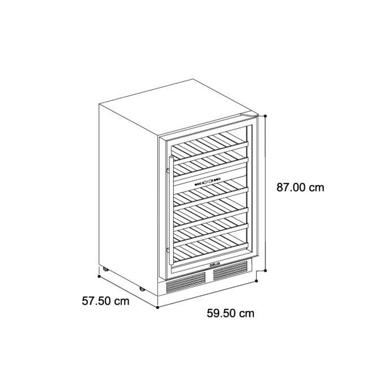 (POR PEDIDO) Vinera Empotrable 46 Botellas 137L Inverter Ciro 46 Drija