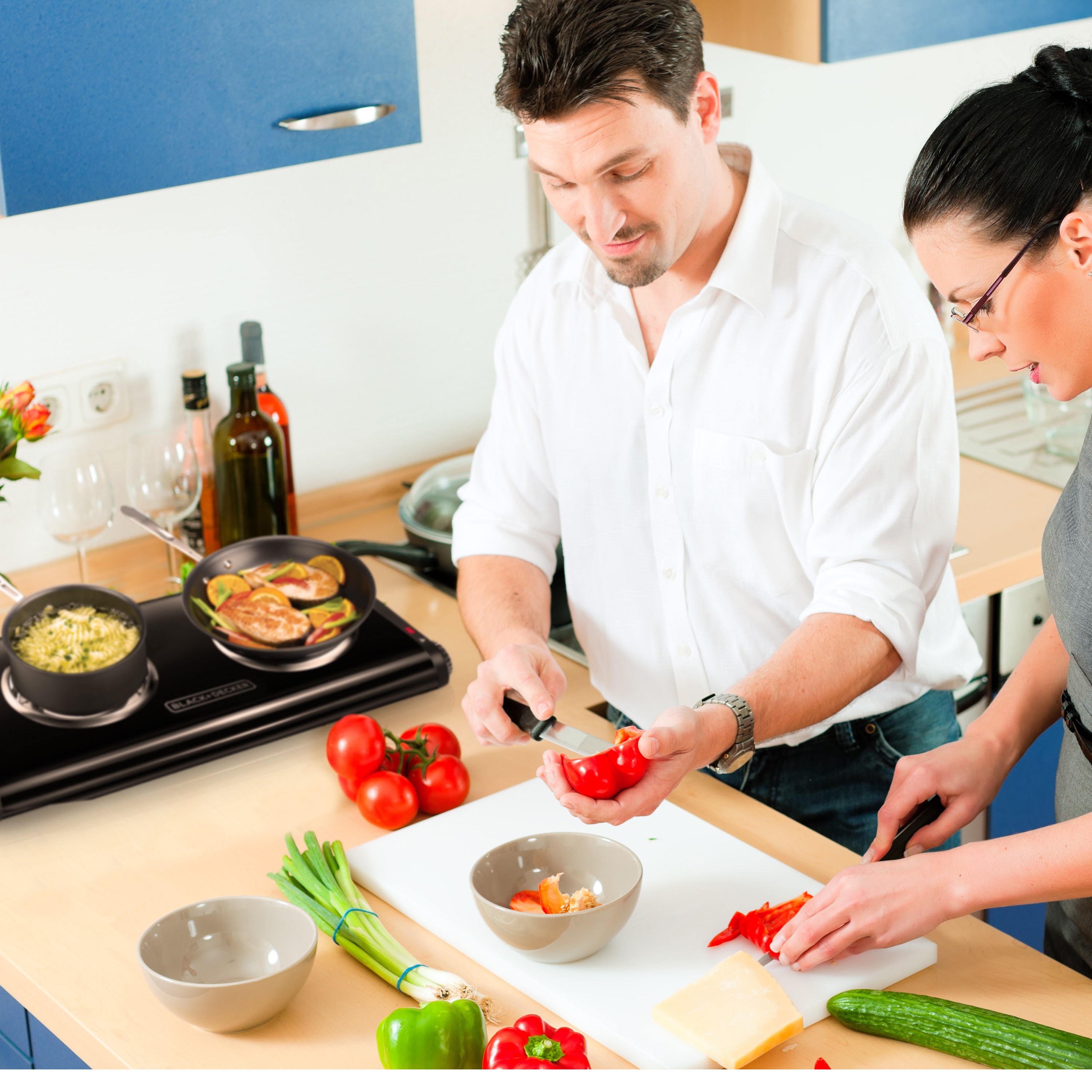 Estufa de 2 Quemadores Eléctrica 1500W Black and Decker DB1002B