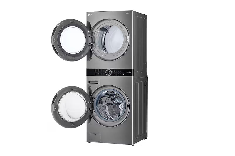 Centro de Lavado Torre de Lavado 22kg Lavadora Eléctrica y Secadora a Gas con AI DD & Sensor AI con Inteligencia Artifical ThinQ LG WK22VS6P LG
