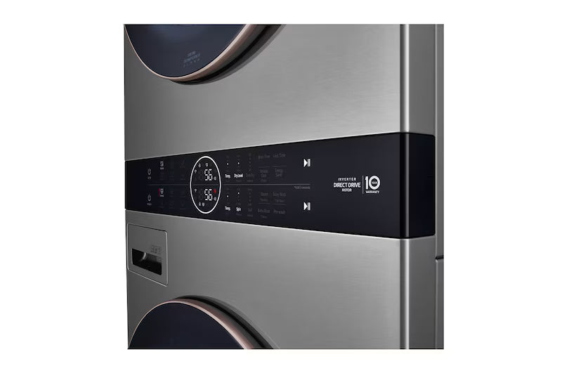 Centro de Lavado Torre de Lavado 22kg Lavadora Eléctrica y Secadora a Gas con AI DD & Sensor AI con Inteligencia Artifical ThinQ LG WK22VS6P LG