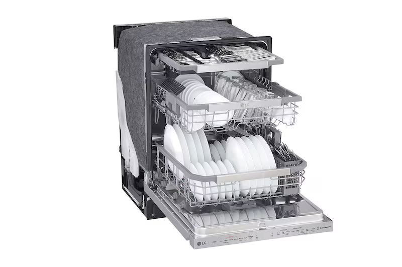 Lavavajillas Lavaplatos 24" QuadWash TrueSteam con ThinQ Wifi de Empotrar LG LDP6810SS