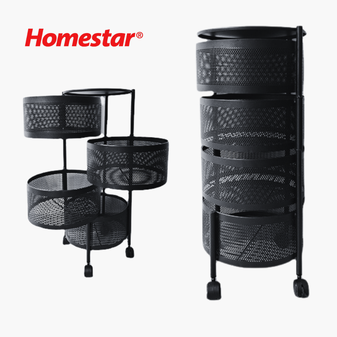 Organizador de 4 Niveles Giratorio con Rueditas Homestar CS61-4