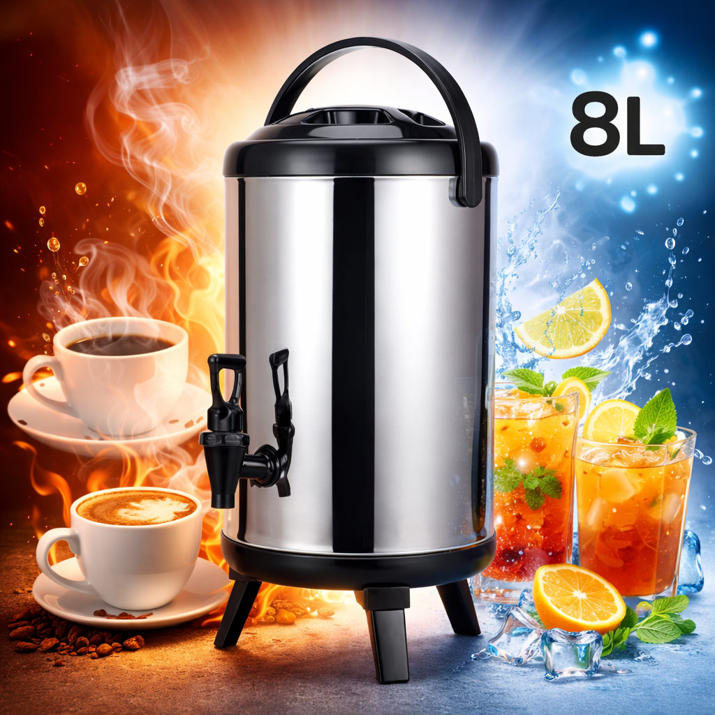 (LLEGANDO 16 DE ENERO) Dispensador Térmico de Bebidas Frío y Caliente en Acero Inoxidable 8L Lotus HC-SF1191