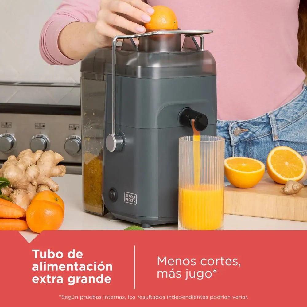 Exprimidor Extractor de Jugos y Vegetales Eléctrica 400W Black and Decker JE260-12BDLA