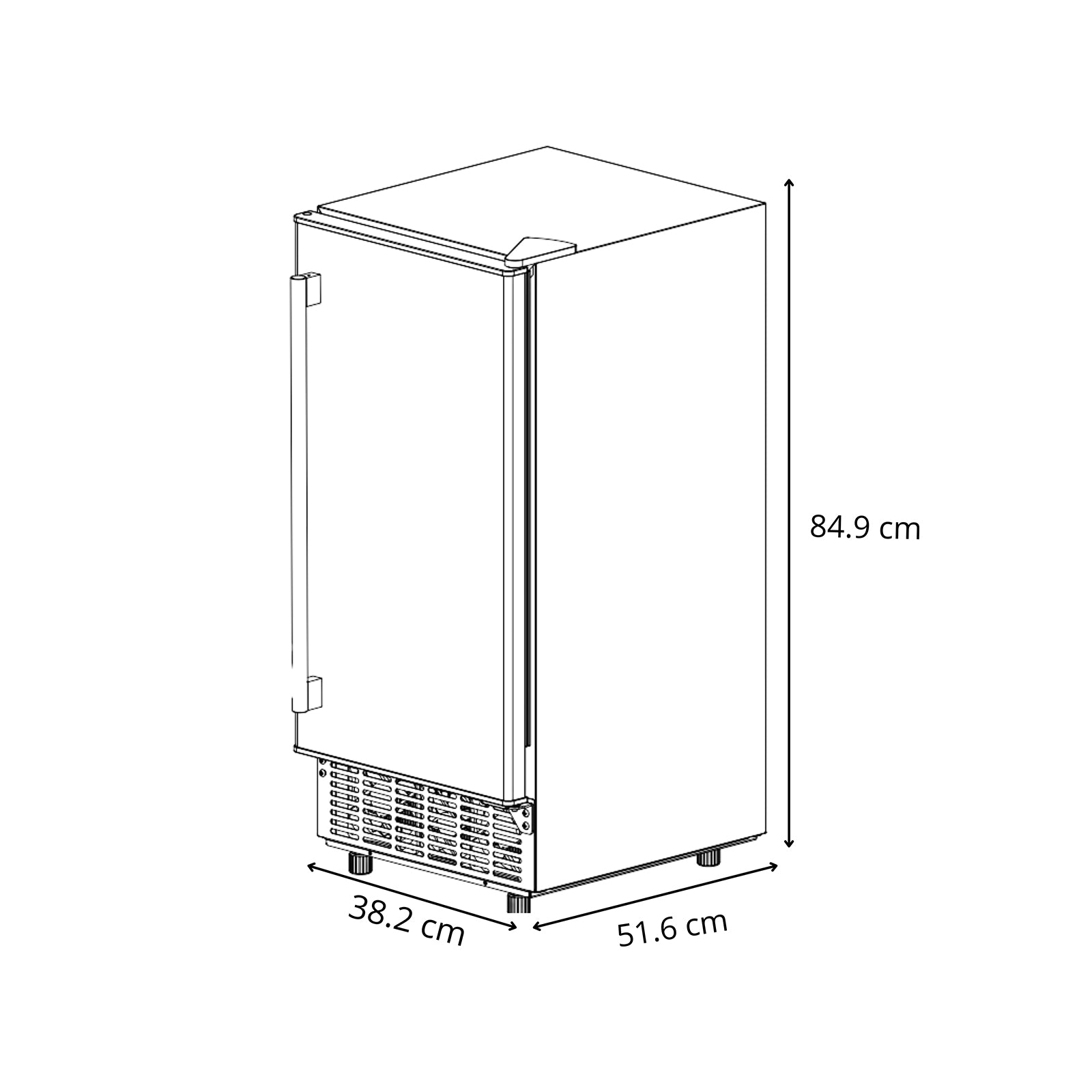 (POR PEDIDO) Máquina Fabricador de Hielo Empotrable Drija FH36-BLACK 36 kg/24h Acero Inoxidable Negro