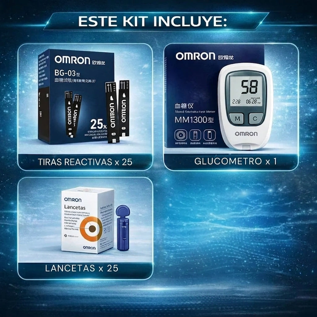 Glucómetro Digital Con 25 Tiras Reactivas, Lancetas Y Toallitas De Alcohol. Medidor De Glucosa Rápido Y Preciso En 6 Segundos LT334