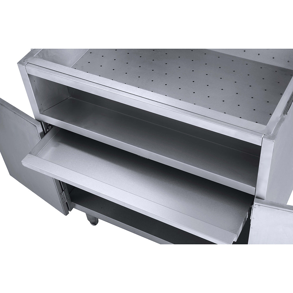 Calentador de Papas Fritas con 2 Gaveteros en Acero Inoxidable 100x70x158cm HCW-833