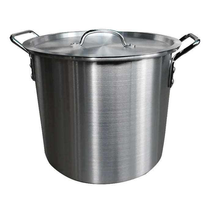 Olla de Aluminio con Agarraderos & Tapa de 60QT(57L) & 80QT (76L) Lotus