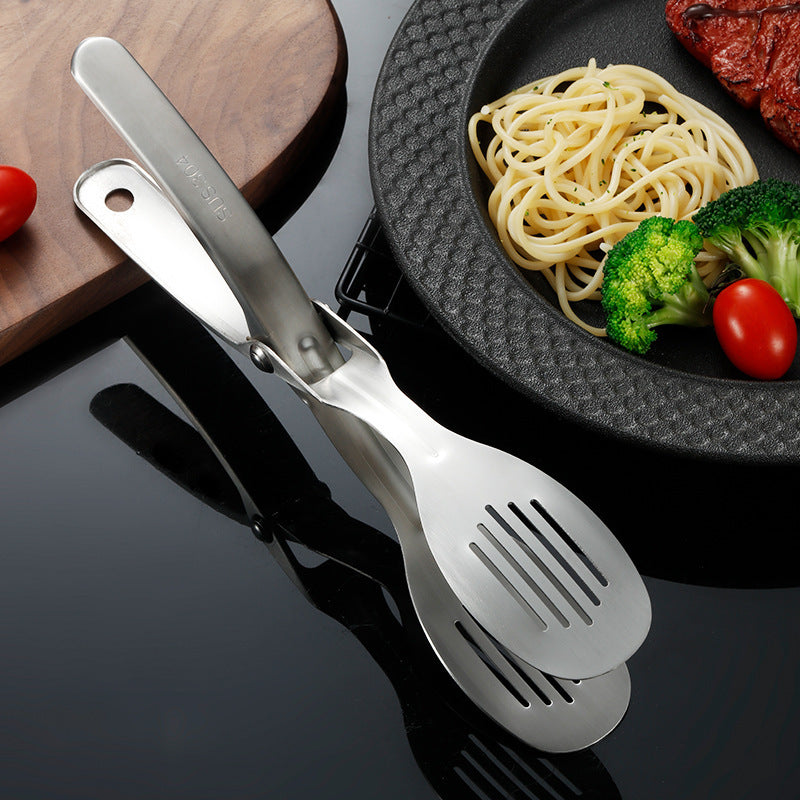 (LLEGANDO 30 DE SEPT) Pinza de Cocina Profesional 27cm de Acero Inoxidable SS304 – Pinza Tipo Tijera para Servir y Manipular Alimentos Carnes | Hotelero | Restaurante | Hotel 500504