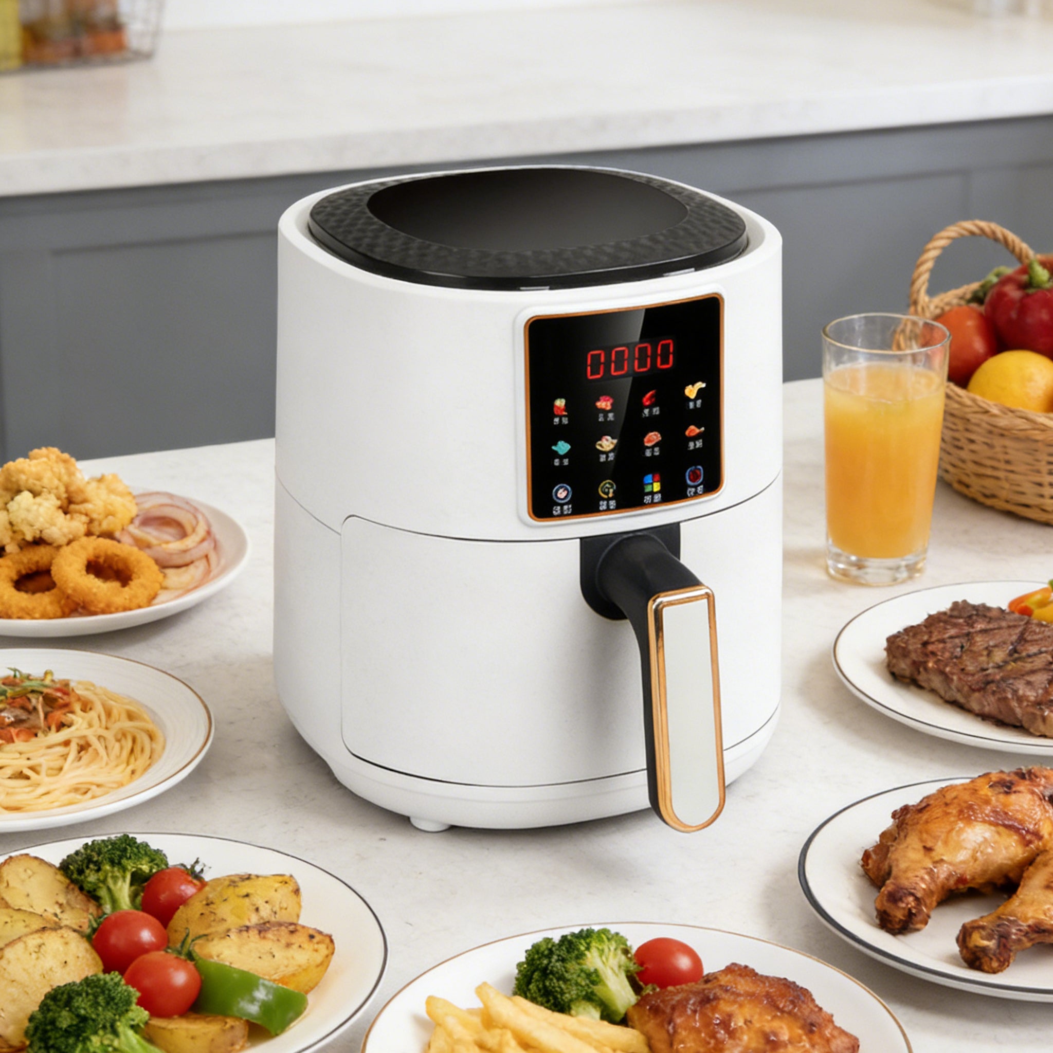 Freidora de Aire Digital 4.5L Blanco Homestar HS-5030