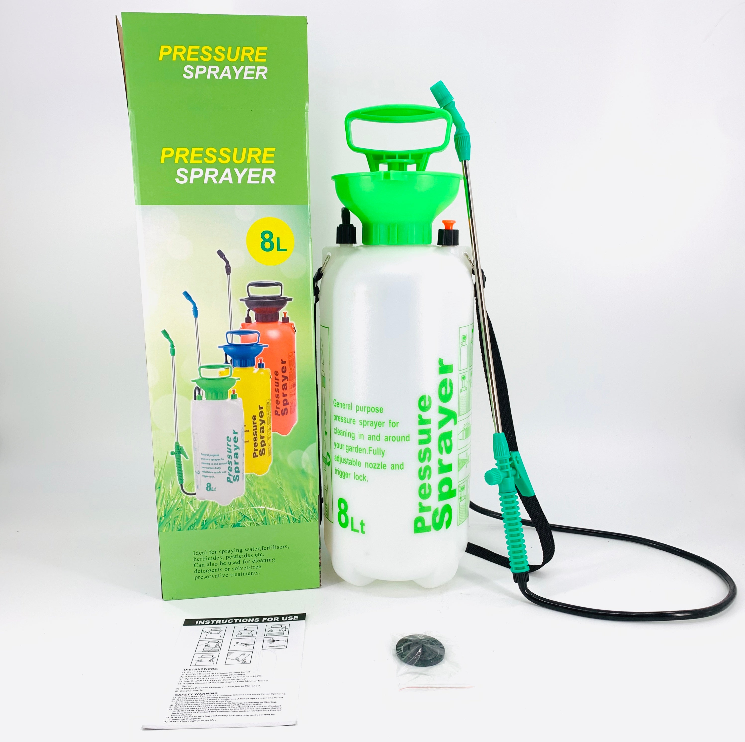 (LLEGANDO 7 DE AGOSTO) Fumigadora Manual de Presión 8 Litros | Pulverizador para Jardín, Plantas y Control de Plagas | XT-800L