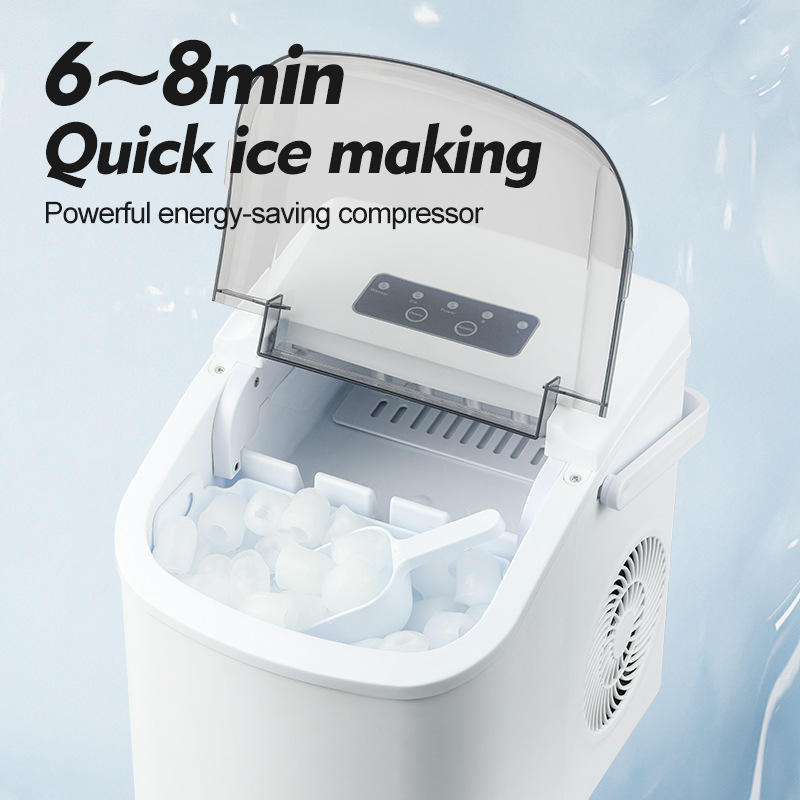 Máquina de Hielo Portátil Eléctrica 1.5L Blanco Homestar HS-Z6Y1W