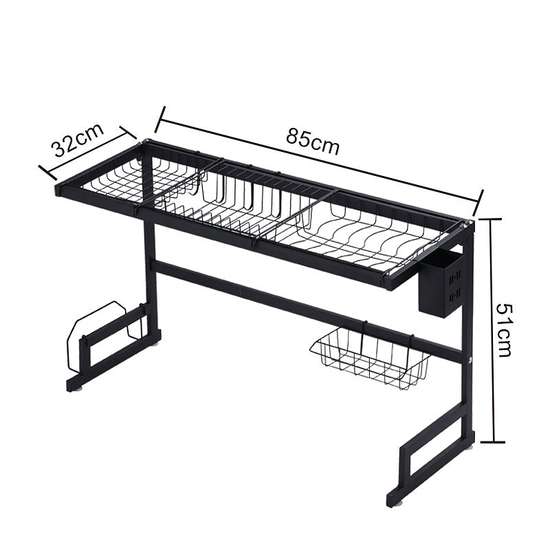 Escurridor de Platos Metal Negro Sobre Fregador 51x85x32cm NVS50901