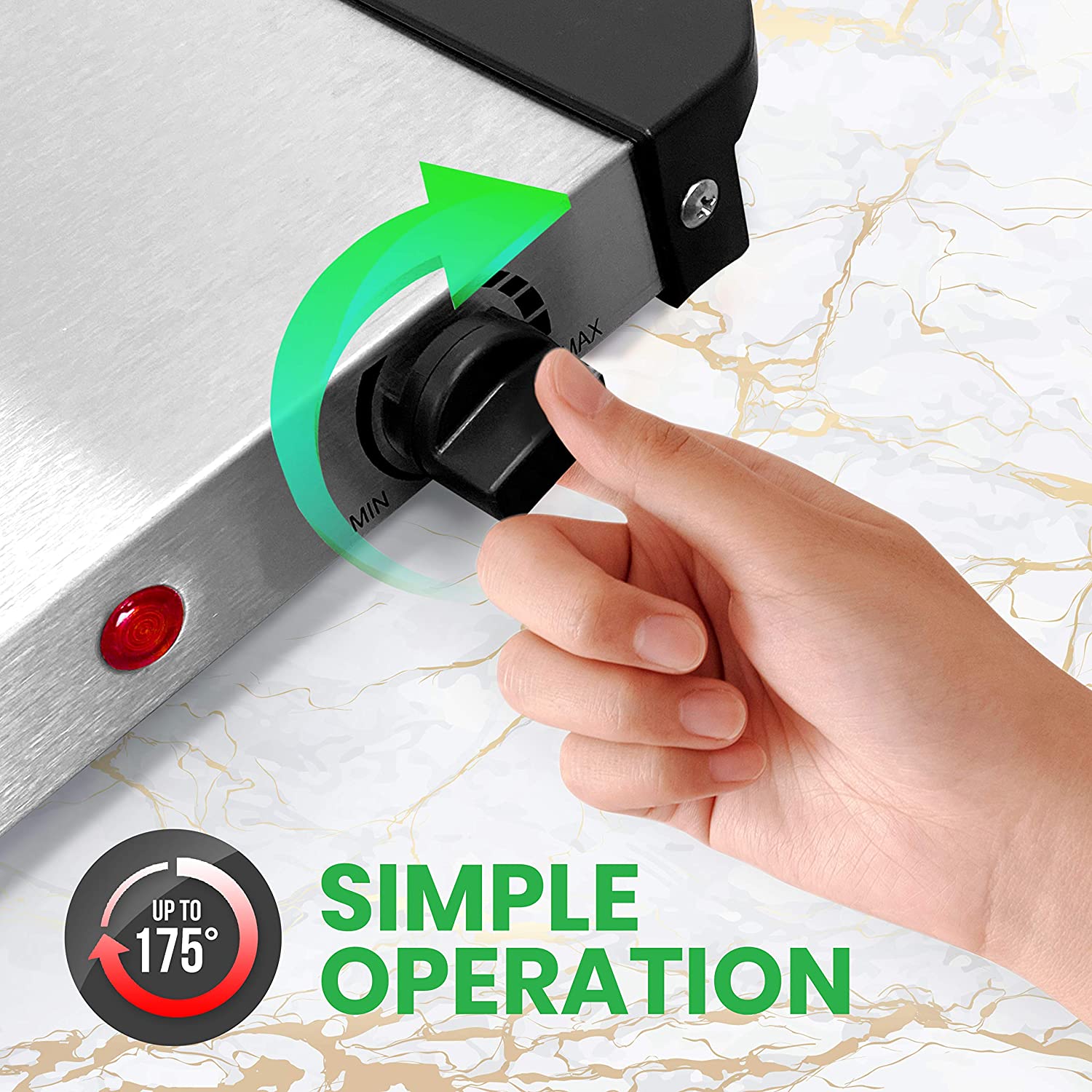 (LLEGANDO 28 DE ENERO) Chafing Dish con Placa Calefactora Eléctrico 3 Compartimentos HVB-300 Buffet.