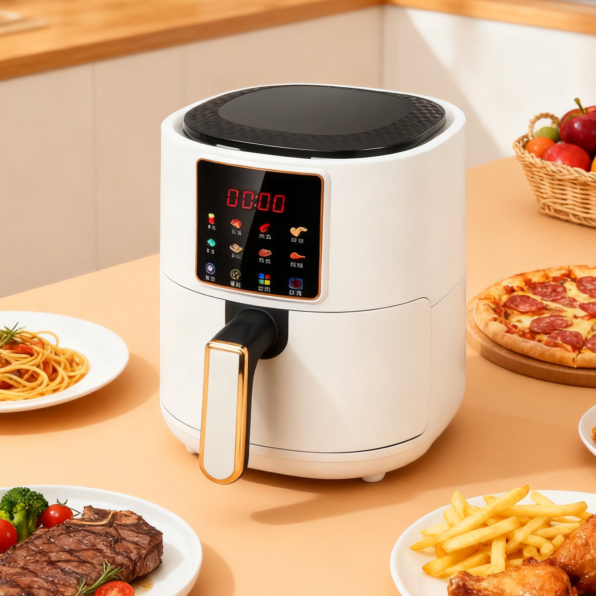 Freidora de Aire Digital 4.5L Blanco Homestar HS-5030