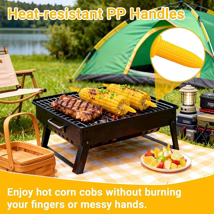 (LLEGANDO 5 DE MAYO) Set 6 Soporte de Mazorca para Asar BBQ Lotus 021-73472 Pinchos.