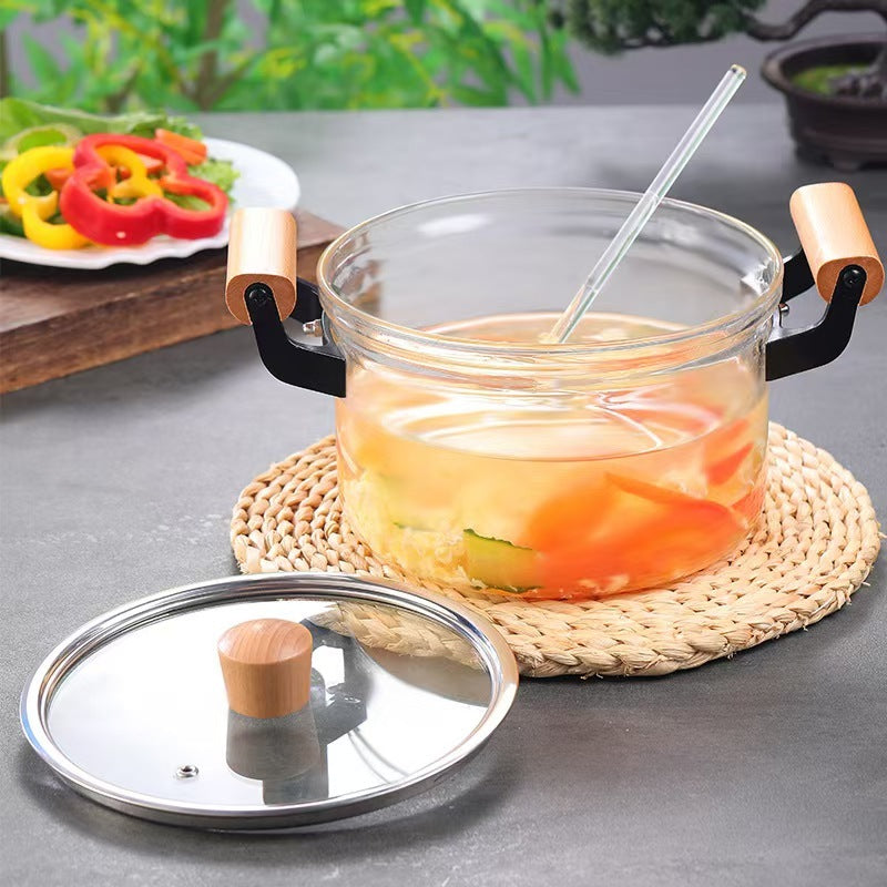 Olla de Vidrio con Tapa 2.5L Apto para Estufa – 713-39015