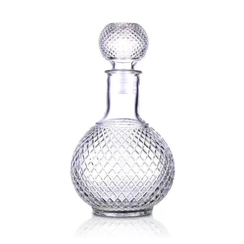 (LLEGANDO 7 DE AGOSTO) Licorera Botella de Vidrio con Tapón 25 cm | Decantador para Whisky, Ron, Brandy y Licores | 87991