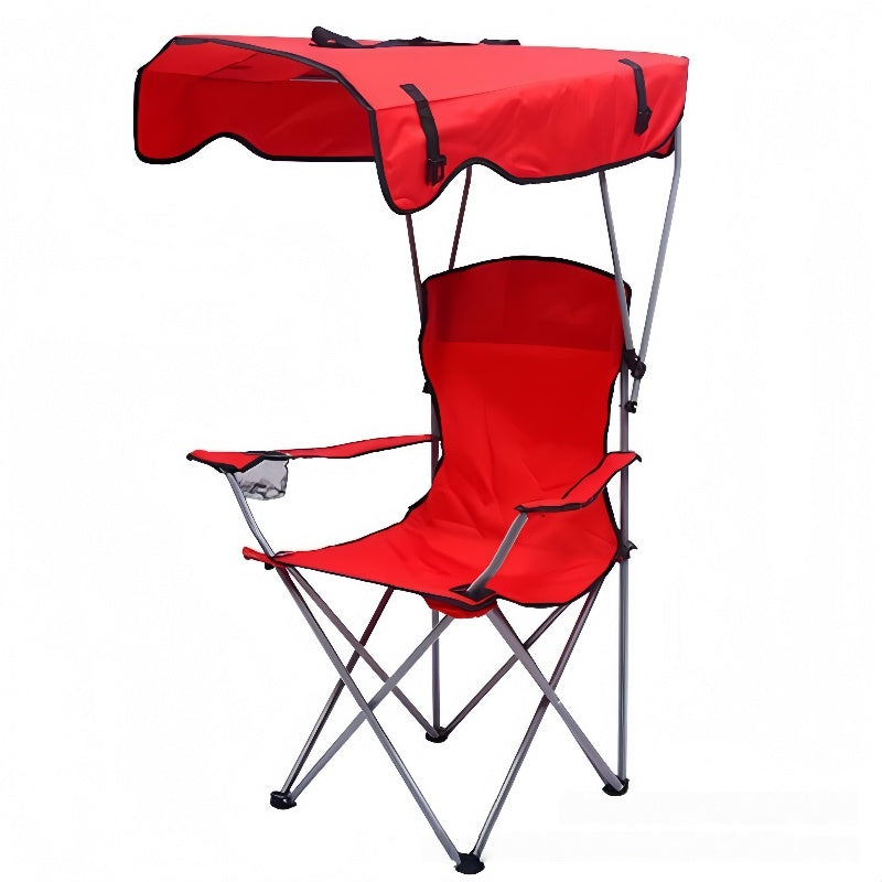 Silla Playero Plegable con Techo Rojo 95x35x38cm NS432863