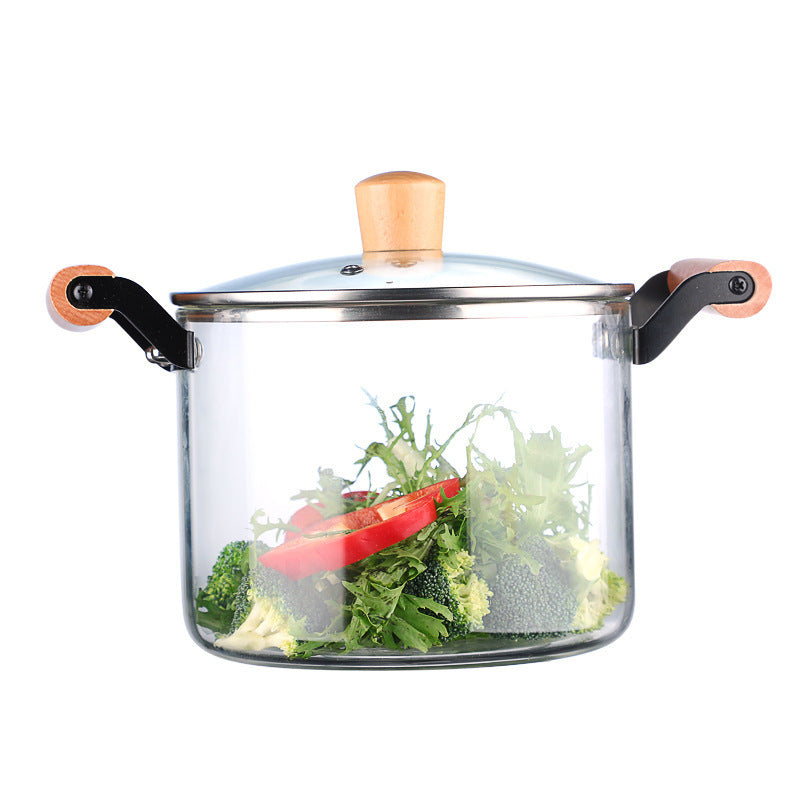 Olla de Vidrio con Tapa 2.5L Apto para Estufa – 713-39015