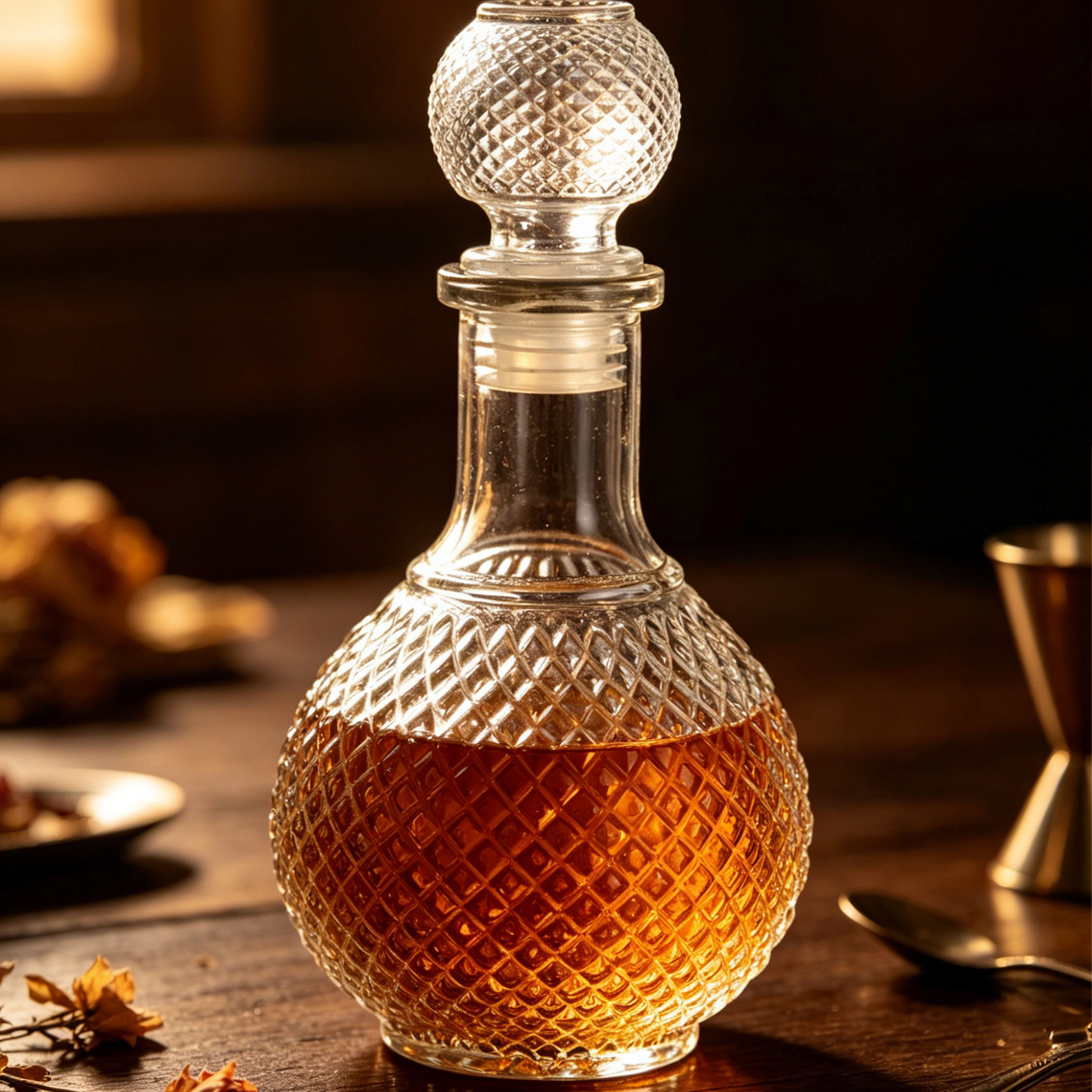 (LLEGANDO 7 DE AGOSTO) Licorera Botella de Vidrio con Tapón 25 cm | Decantador para Whisky, Ron, Brandy y Licores | 87991
