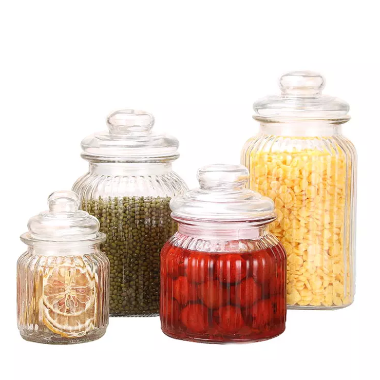 Envases con Tapa de Vidrio para Almacenar 2 Tamaños Disponibles