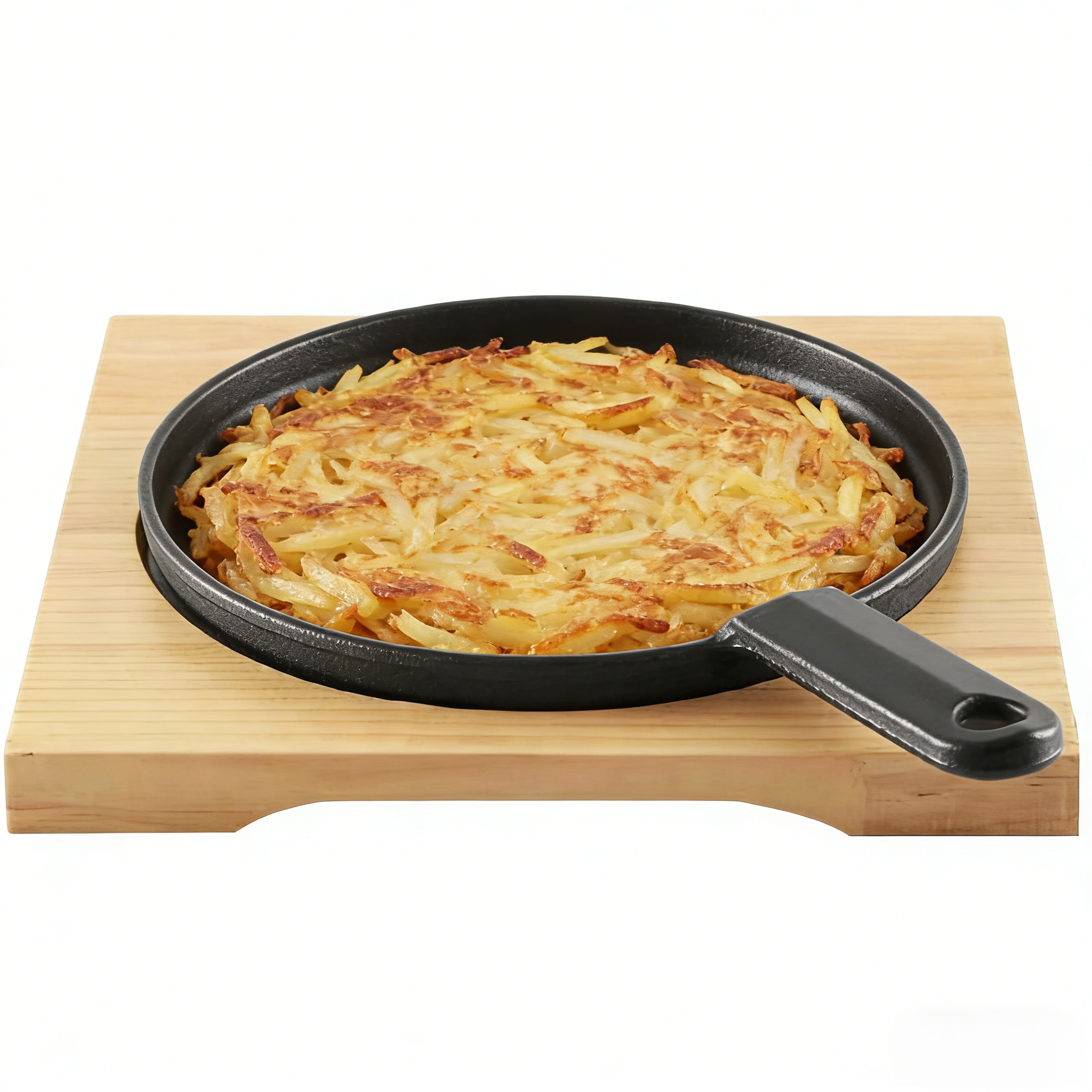 (LLEGANDO 27 DE MARZO) Sartén de Hierro Fundido con Bandeja de Madera 21cm 41503