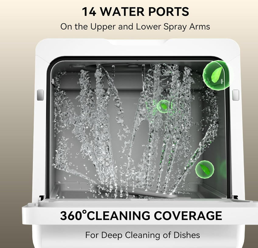 (LLEGANDO 27 DE MARZO) Lavavajillas Compacto Portátil. Dishwasher De Mesa 110V. 1000W Lavaplatos Con 4 Modos De Lavado. Lava platos. Portátil. Homestar HS-J06