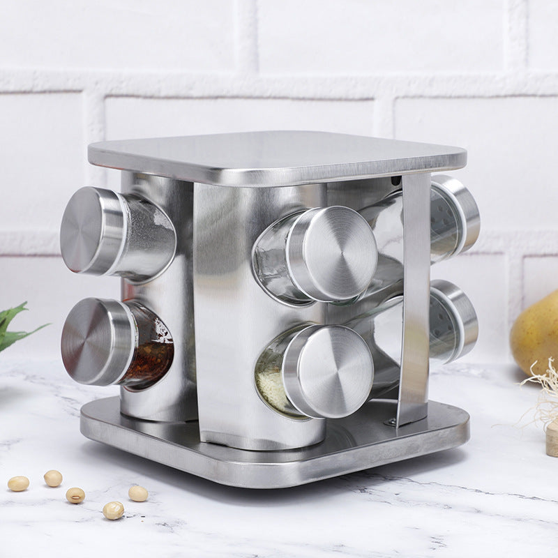Set de 8 Condimenteros 17x18cm con Base Giratoria 85946