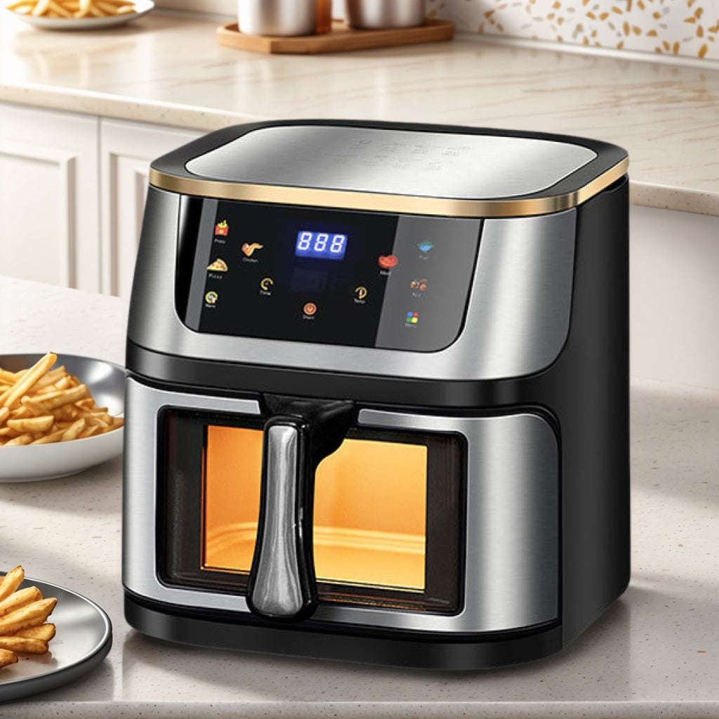 (LLEGANDO 27 DE MARZO) Freidora de Aire 8L Negro Digital Homestar HS-213